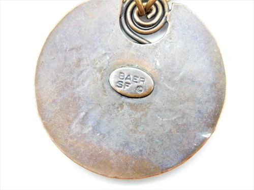 2 pr Vintage MB SF Marjorie Baer Round Swirl Mixed Metal Brutalist Earrings - Picture 9 of 9