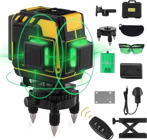 Elikliv Green Line 4 x 360 Laser Level Self Leveling Laser + Battery + Charger