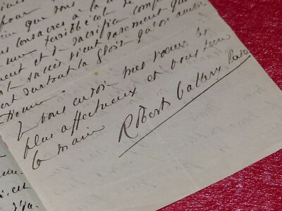 Autographierte Handschriftliche Lettre Robert Vallery-Radot 1912 4 Seiten.
