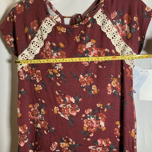 Jolt Blumenmuster Strick Top mit Spitze kurzärmelig Größe XS neu mit Etikett - Bild 7 von 9