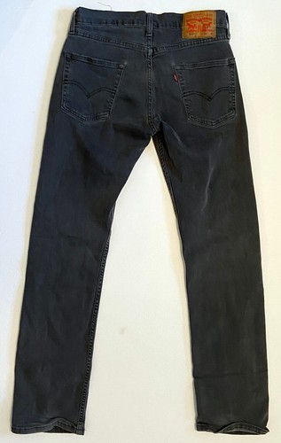 Levis 513 Slim Fit 29x31 Jeans Straight Leg Stretch Faded Black Gray Measured - Picture 4 of 9