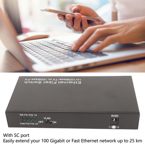Ethernet To Fiber Optic Converter Tx1310nm 10 100Mbps RJ 45 SC Port Ethernet - Picture 3 of 12