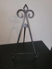 Wrought Iron Art/Picture/ Plate/ Book Holder Display Easel Stand 14 1/2” Tall