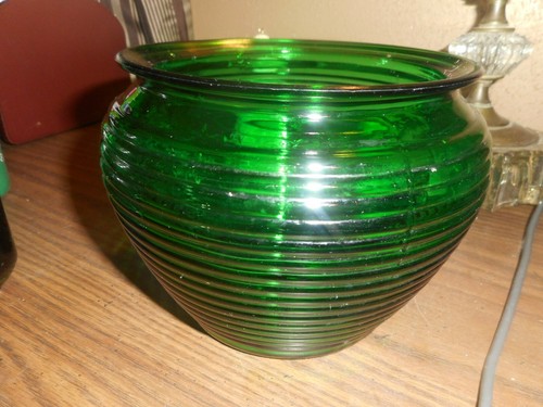 Jarrón humidor decorativo verde esmeralda del siglo XX contenedor - Imagen 10 de 11