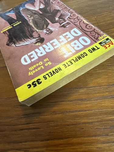 OBIT DEFERRED by Trimble & I WANT OUT, Ace Double #D-401 crime gga vintage pb - Imagen 5 de 6
