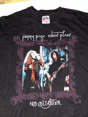 vtg 1995 Jimmy Page Robert Plant No Quarter Tour XL shirt Led