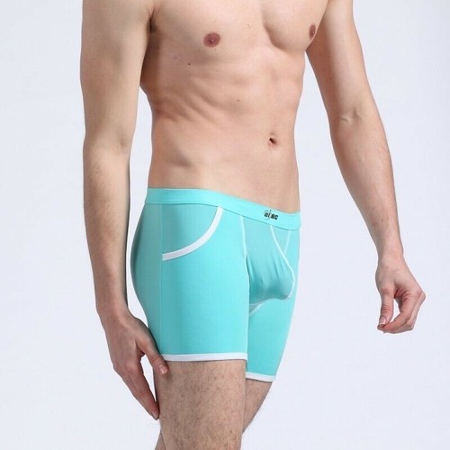 Herren Unterwäsche Ultradünn Ice Silk Anti-Verschleiß Bein Elastisch Lang Boxer - Bild 29 von 31