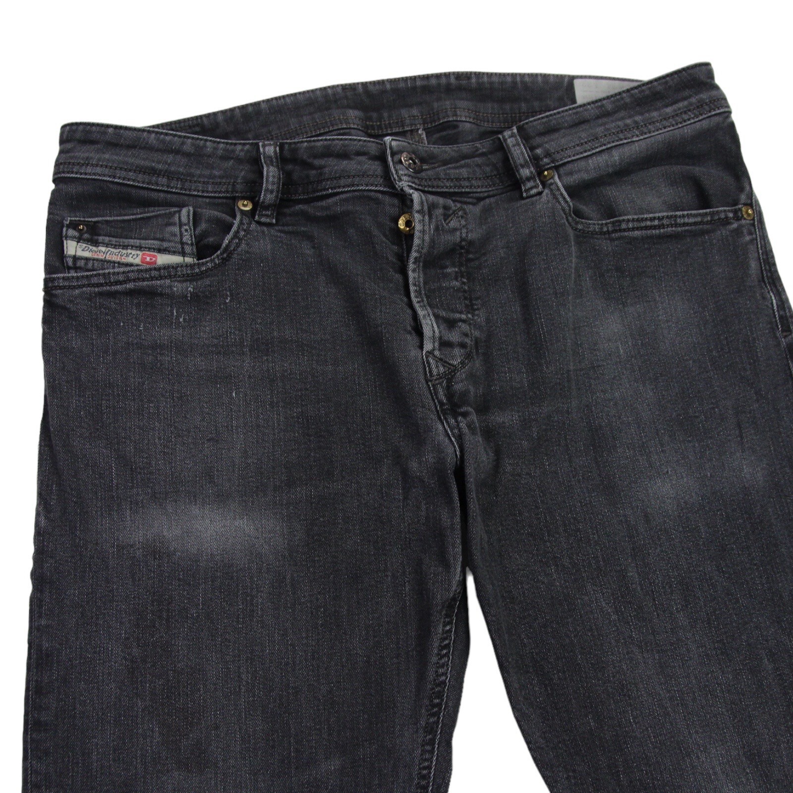 Diesel Waykee Jeans Mens Waist 34 Leg 31 Black Cotton Denim Regular