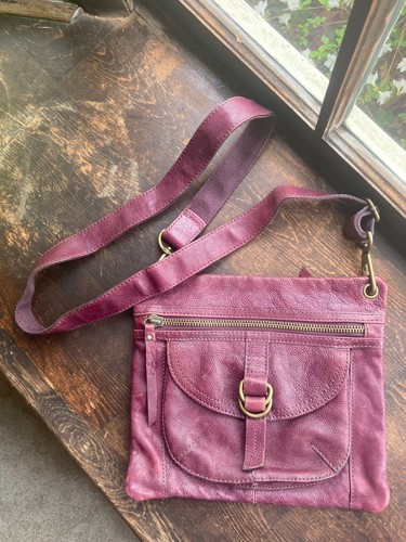 Pebble Leather Crossbody Purse Bag 