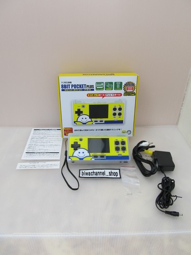 Famicom FC 8 bit Pocket Plus Japan Limited Book Off Ver. CIB Yellow x Blue NES - Picture 2 of 24