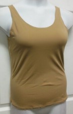 Tan Tank Top Ladies sizes Spandex Dance top Nude Almond Great undergarment