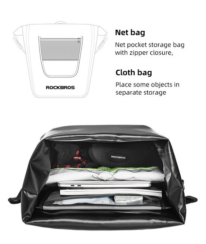 ROCKBROS Cycling Rear Rack Pannier Mountain MTB Bicycle Bike Carrier Storage Bag - Picture 6 of 8