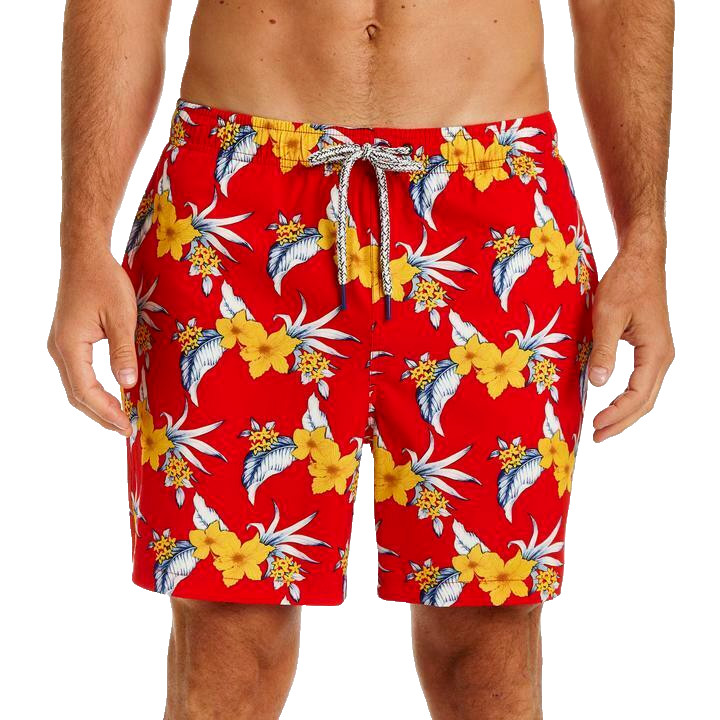 Тропический лес, Яркие плавки с изображением тропической орхидеи, мужские плавки небольшого размера.