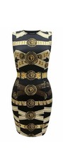 Women’s Versace Black Mini Dress Bodycon Sleeveless 10-12 Sexy