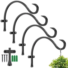 GameXcel Hanging Plant Bracket, 4PCS 12in Large Plant Hangers Outdoor Indoor ...