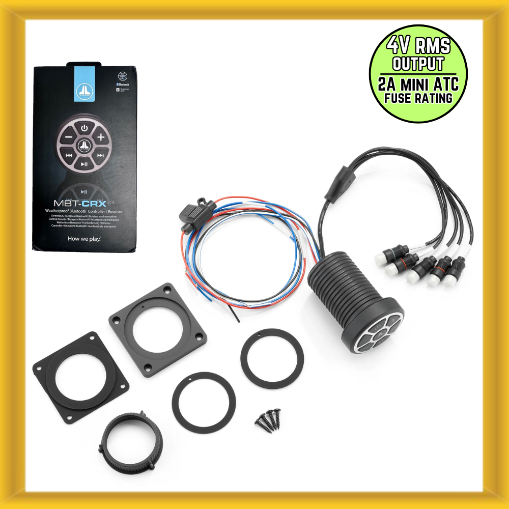 JL AUDIO MBT-CRXV3 MARINE-RATED WEATHERPROOF BLUETOOTH RECEIVER
