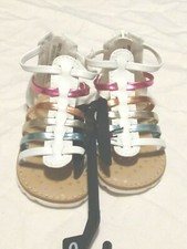 Size 6 Wonder Nation White Rainbow Strap Sandal