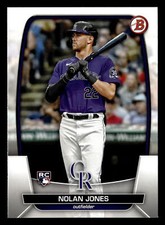 Nolan Jones 2023 Bowman #74 Colorado Rockies ROOKIE Free Shipping