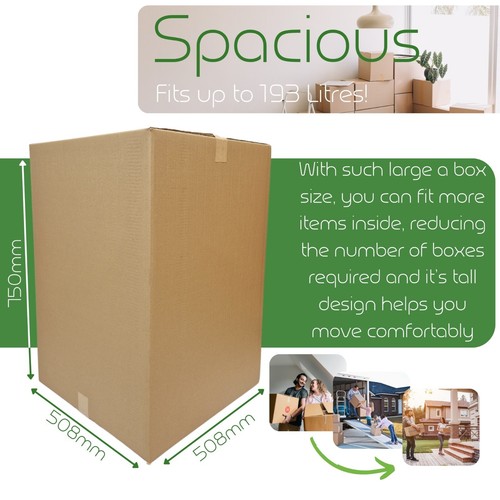 5x Extra Large (XXL) Cardboard Boxes Strong Double Wall Removal Moving Boxes - Picture 7 of 8