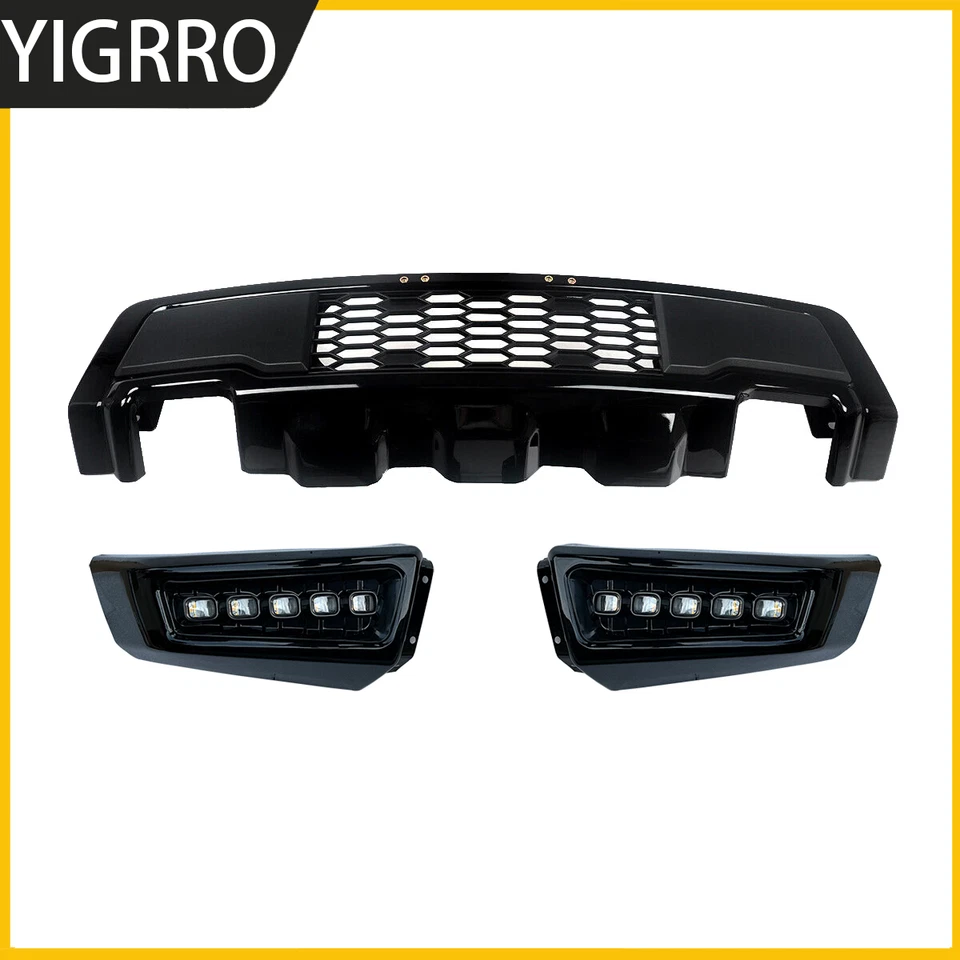 Front Bumper For 2009-2014 Ford F150 F-150 Steel Black Raptor Style W/LED Lights - Image 2 of 4