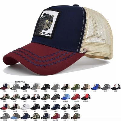 Men Women Solid Baseball Hat Trucker Mesh Sports Hat Adjustable Trucker Hat Cap