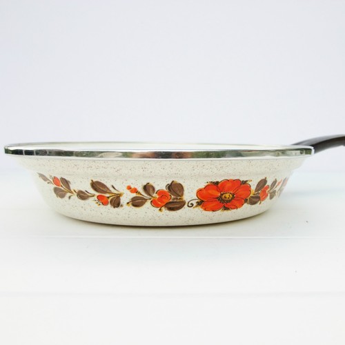 Vintage Retro 1970s Sanko Ware Show-Pans Enamel Frying Saute Pan