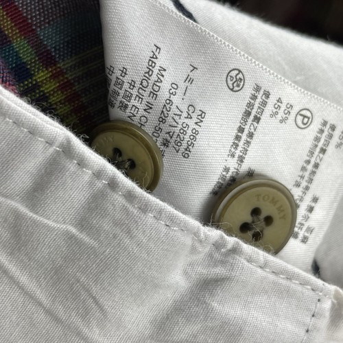 Tommy Bahama Paradise Nation Linen Blend Plaid Shorts Size 36 Blue Red - Picture 9 of 10