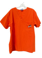 GelScrubs Uniform OSU Nurse Nursing Scrub Top Orange Size Large