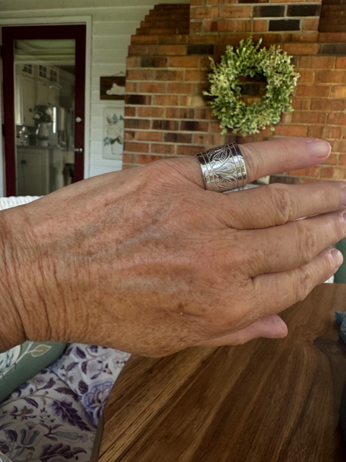 Tunisian Solid Silver Ring w/ Beautiful Engraving… - image 5