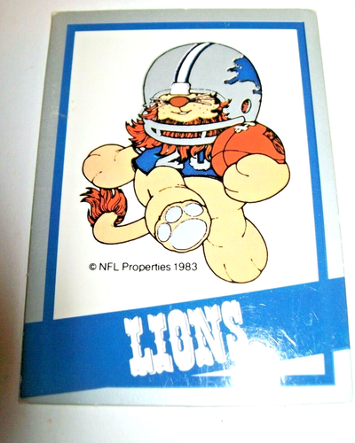NFL DETROIT LIONS VINTAGE 1983 HUDDLES FOOTBALL TRADING CARD