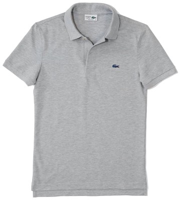 Slim Fit Heather Grey Pique Polo 