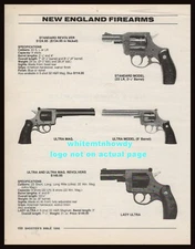 1995 New England Firearms Standard Ultra & Lady Revolver AD w/specs
