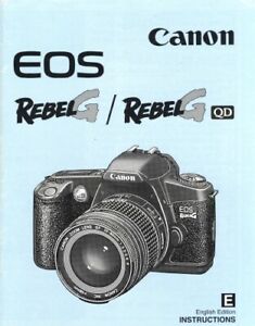 Canon EOS RebelG / RebelG QD Instruction Manual Original | eBay