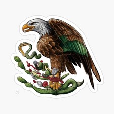 Mexican Eagle Vinyl Decal Sticker  Mexico Flag Eagle Emblem  Patriotic Mexico