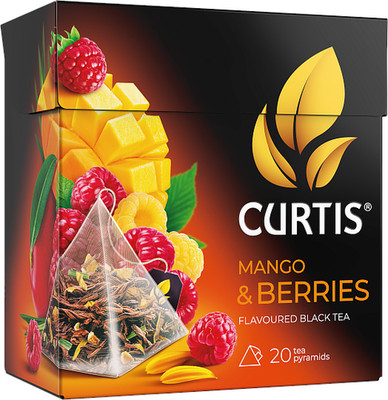 CURTIS Black Tea MANGO & BERRIES RF NO GMO Made in Russia US Seller 20 Pyramids