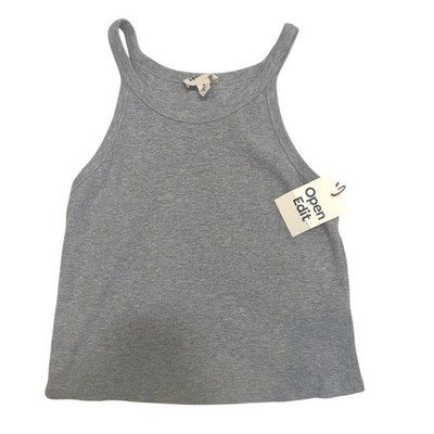new Open Edit medium racerback ribbed cropped tank top BC 3132