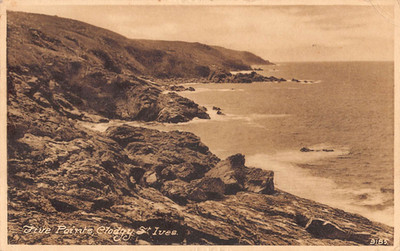 AK - CORNWALL - ST IVES - FÜNF PUNKTE - KLODGY - VERSCHICKT 1944