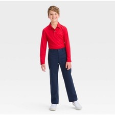 Cat Jack Boys Navy Blue School Uniform Straight Fit Chino Pants Size 12 NWT