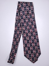 Kenneth Cole Mens Formal Necktie 57"Lx4"W Dark Gray/Beige Neck Tie