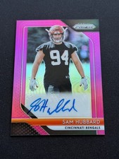 2018 Prizm Pink Auto SP Sam Hubbard RC #RA-SH CINCINNATI BENGALS