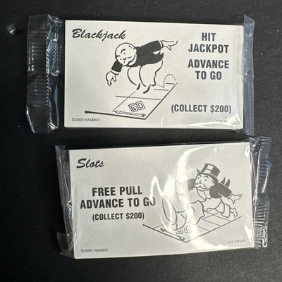 Monopoly Las Vegas Edition Blackjack Slots Cards Chance Chest SEALED