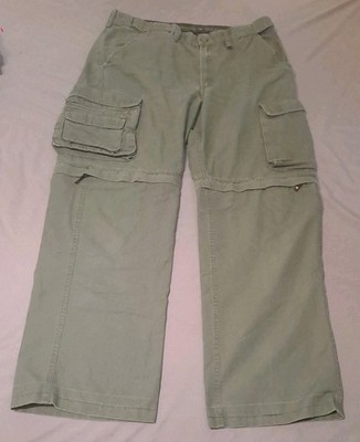 Boy Scouts Of America Pants Youth Green Convertible Canvas Cargo Uniform