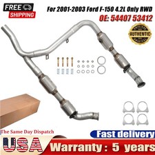 LH+RH Side For 2001 2002 2003 Ford F-150 4.2L New Catalytic Converter (Only RWD)