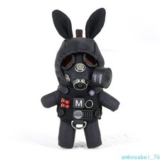 Upgraded Gas Mask Rabbit Keychain Dark Military Display Charm Accessory Gift Toy