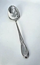 Oneida Calla Lily 8 1/4" Slotted Serving Spoon Stainless Flatware  (A3)