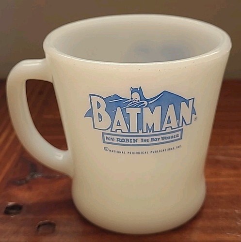 Fire King Anchor Hocking Batman D Handle Mug Vintage Collectible Made In USA - Picture 3 of 12