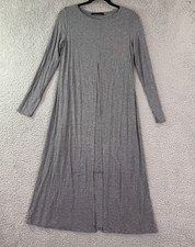 BCBG Maxazria Ayana Heather Grey Front Slit Midi Layered Dress Women  s Size S