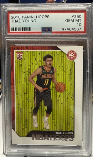 2018-19 Panini NBA Hoops - Trae Young #250 (RC) PSA 10