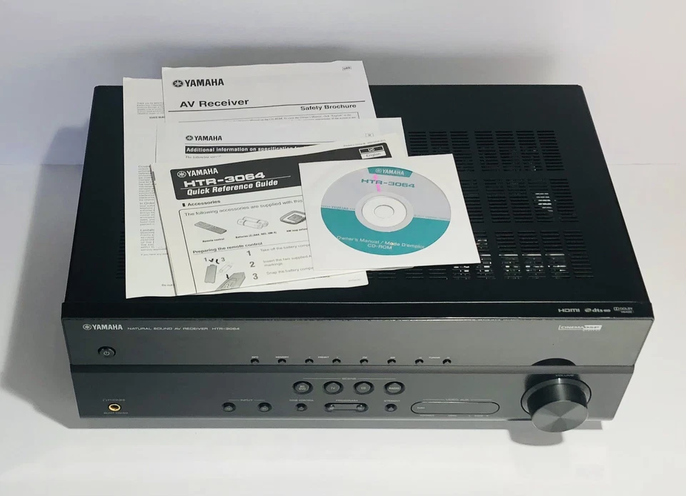 Yamaha HTR-3064 5.1 Home Theater AV HDMI Stereo Receiver 250W With Manual Tested - Image 2 of 4