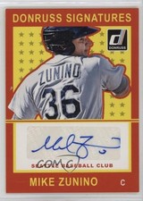 2014 Panini Donruss Signatures Mike Zunino #MZ Auto 0ie2